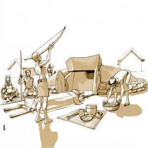 Dolmen, scène de vie Illustration dolmen