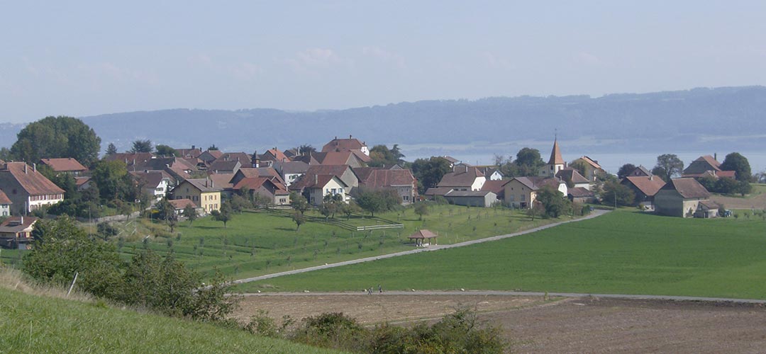 Vue sur le village depuis La Chassagne